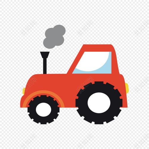 卡通拖拉机元素素材