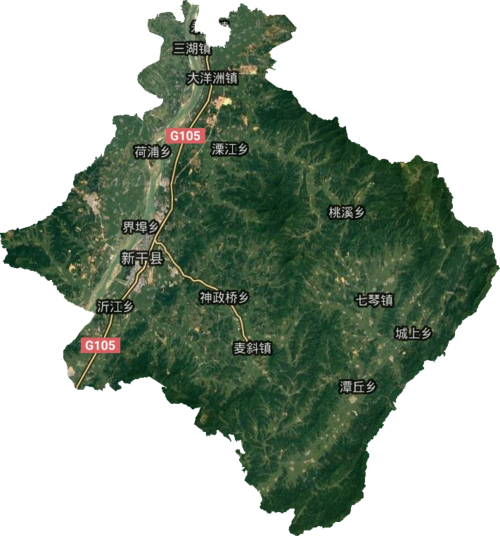 新干县高清卫星地图,新干县高清谷歌卫星地图