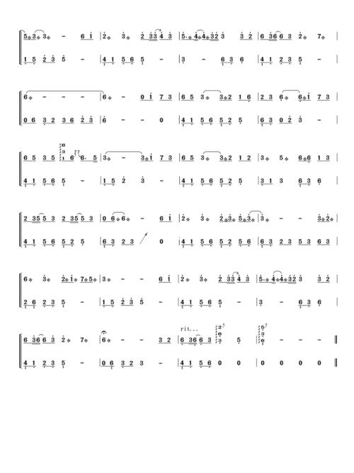 古筝谱《不染》biu~_古筝_古琴_加拿大自由行热门攻略_canada_古筝谱
