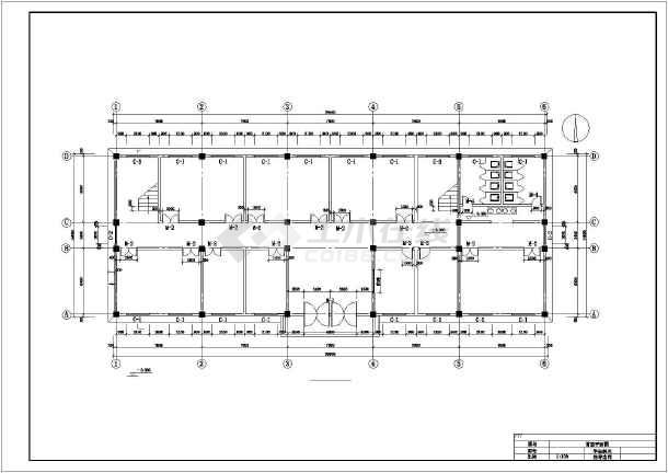 毕业设计七层4119平米框架办公楼建筑结构图