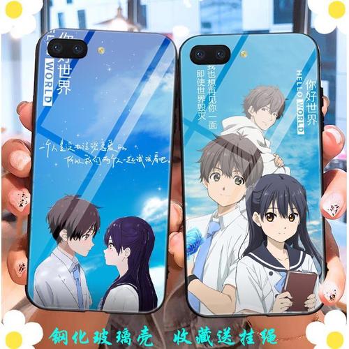 oppoa5你好世界玻璃手机壳a32a72/a92sa8/a9/a11/a52a57a59a3
