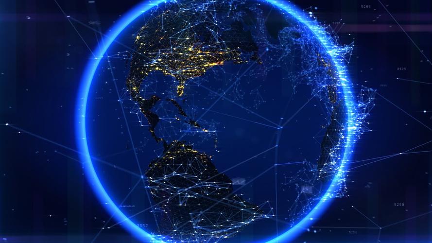 大数据物联网地球连线背景
