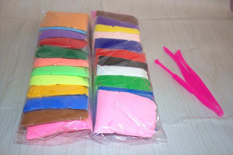 超轻粘土批发12色24色36色太空泥袋装彩泥超轻泥超轻粘土
