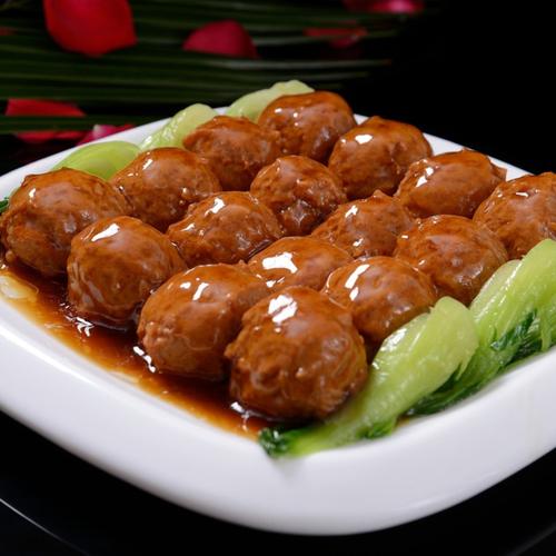 整箱瑞发德狮子头8kg马蹄鸡肉四喜丸子冷冻半成品红烧