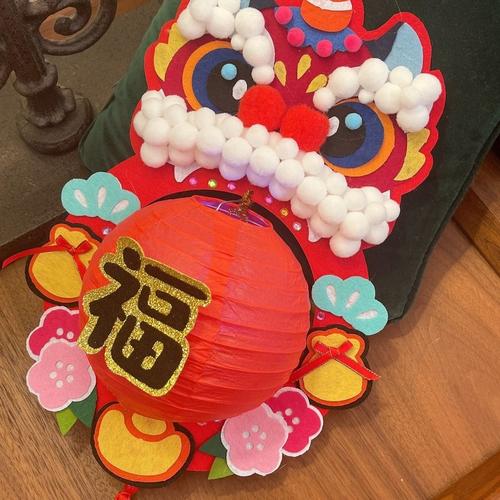 新款春节元宵灯笼虎年2022年手工diy儿童手提灯笼手工制作材料包