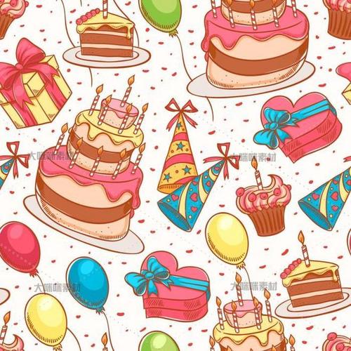 happy birthday 生日贺卡天使飞人蛋糕 25xeps-ainew21
