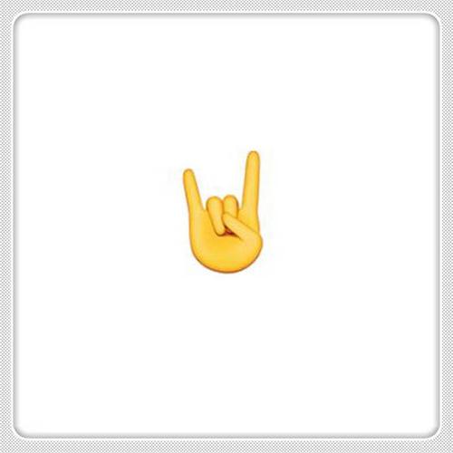 rock and roll 的手势时,其实这却是单纯表示角的意思的 emoji