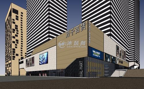 青岛万达广场商业街建筑模型