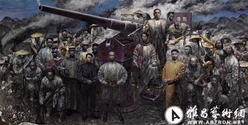 《镇南关起义》卢恺-油画-300cmx600cm--2012年