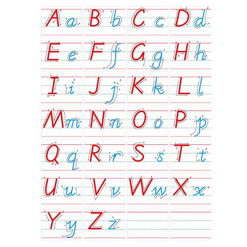 教学带笔顺英文大小写26个字母黑白板贴儿童幼儿早教英语磁性卡片