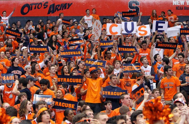 ny - february 4: a general view of fans of the syracuse orange