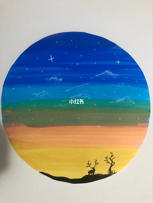 马克笔星空画_星空_马克笔_简笔画_简笔画教程_文化