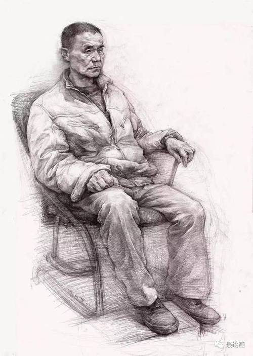 【素描欣赏】学院派素描全身像作品