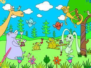 动物世界音乐会简笔画