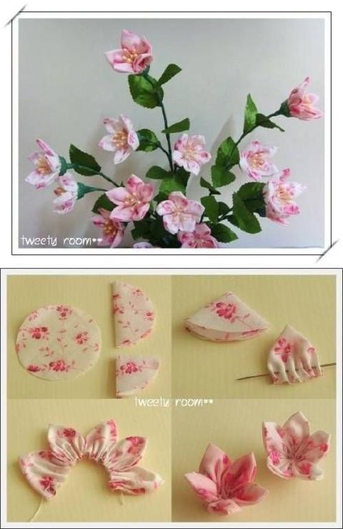 巧手生花#手工课堂#diy布艺花朵