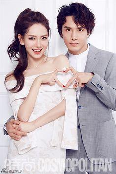 戚薇李承铉时尚大片超甜蜜 : 戚薇李承铉大片甜蜜狂秀表情包,标准示范