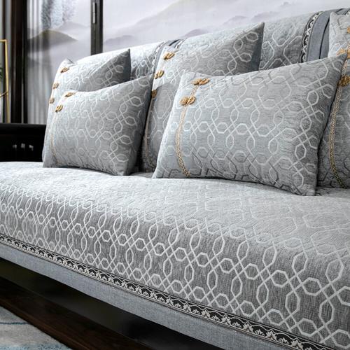 添福运 四季沙发垫套装防滑沙发坐垫子123组合春夏季雪尼尔沙发垫布艺