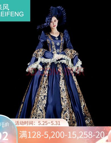 欧洲中世纪宫廷礼服古典宫廷风中世纪洋装演出舞台装复古欧式贵族晚