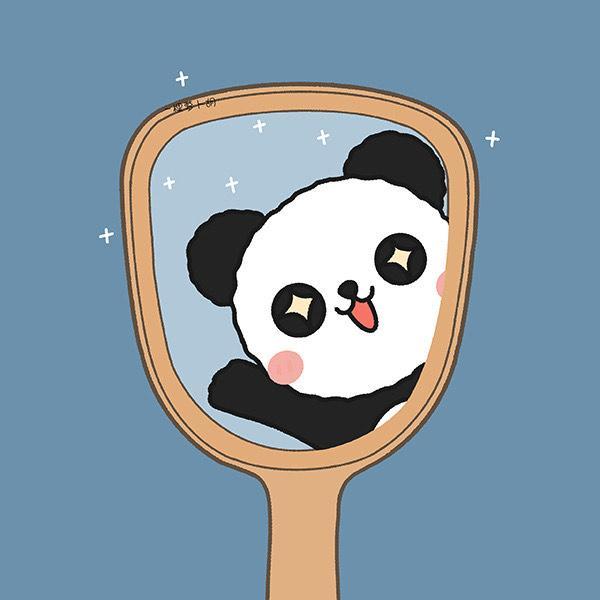 头像11:卡通照镜子动物