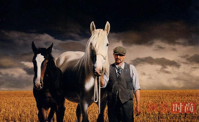男人与马的时尚大片