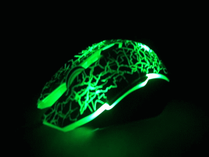 达尔优牧马人 凌豹电竞鼠标 熔岩呼吸灯变色 dota cf游戏鼠标