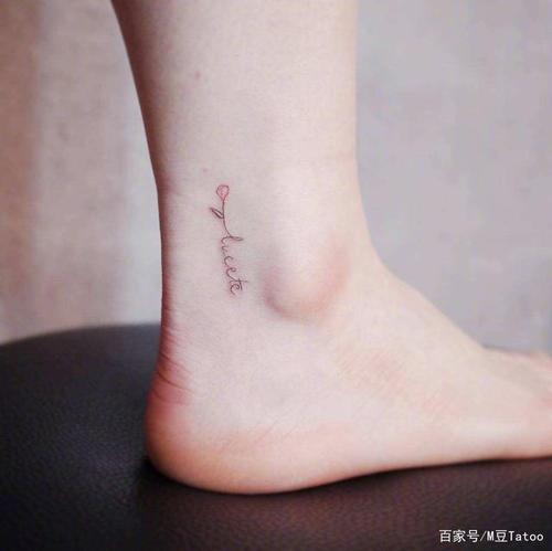 男士脚踝纹身