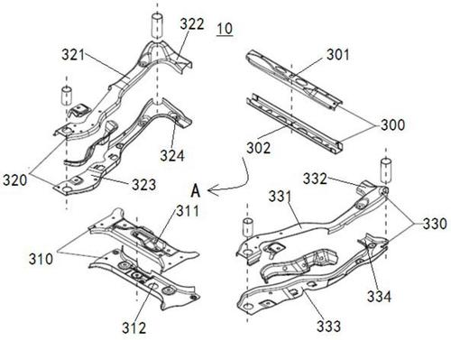 cn213228868u_汽车分体式前悬挂横梁及汽车有效