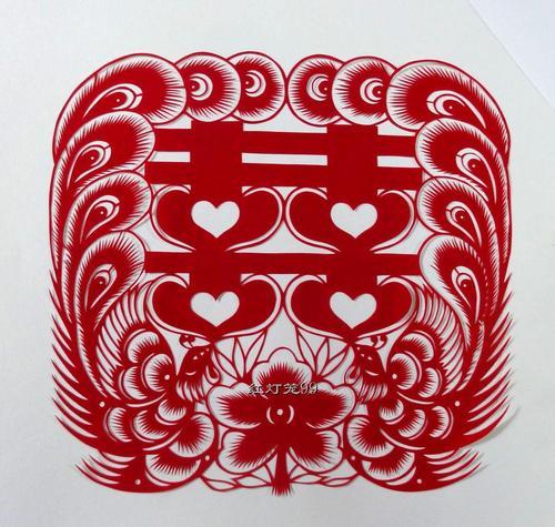 喜字剪纸作品图片