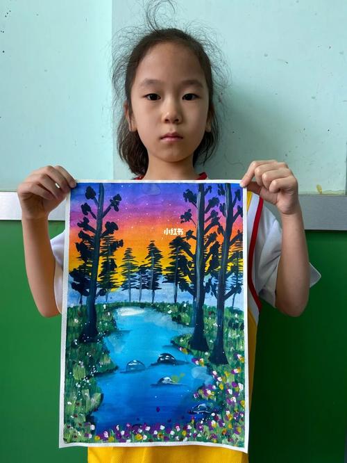 少儿创意美术水粉画风景_水粉画_风景_创意美术_儿童水粉画_文化_绘画