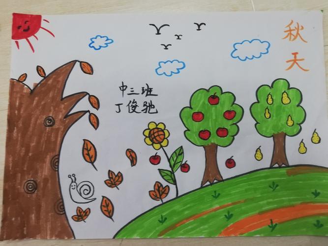 写美篇  今天下午我们幼儿园进行了以"美丽的秋天"为主题的亲子绘画