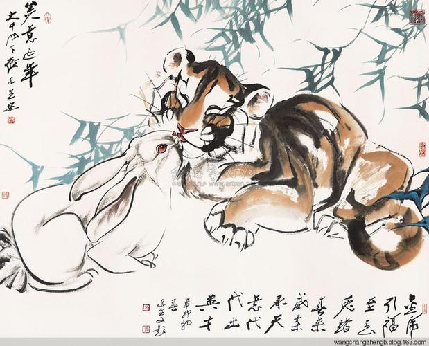 【国画】张近生画虎作品欣赏
