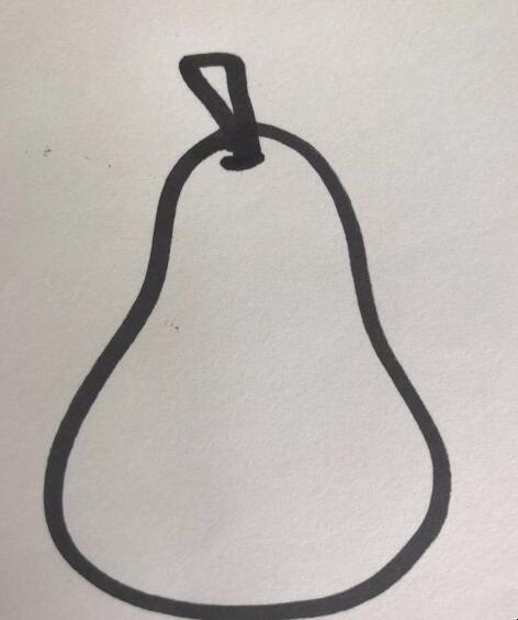 梨简笔画画画原来如此简单简笔画之水果梨绘画可以丰富一个梨简笔画