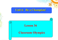 冀教版英语八下unit 6《lesson 36 classroom olympics》课件.ppt