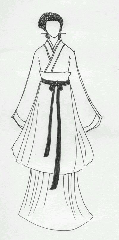 简笔画汉服女装怎么画