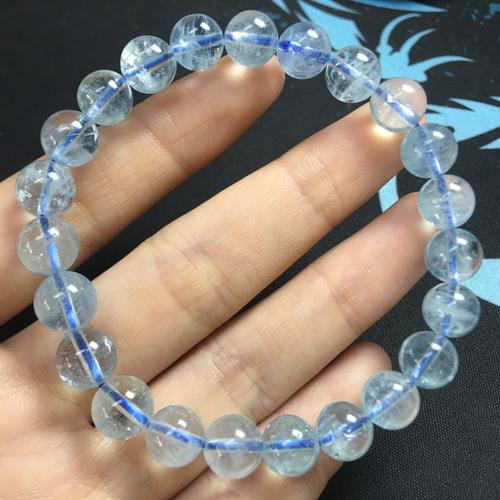 共50 件正品纯天然海蓝宝水晶手链相关商品
