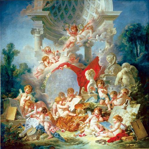 大型欧式吊顶 壁纸壁画 酒店 酒吧ktv装饰画 油画天使