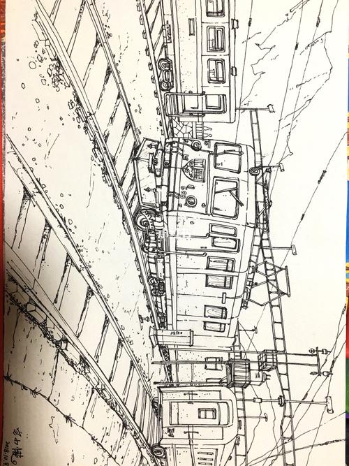 线描速写:火车06_简笔画_教程_速写_火车_线描_简笔