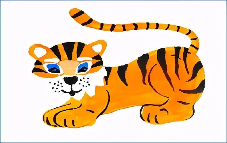 创意儿童画老虎