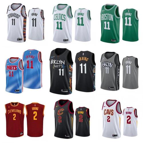 2121篮网队欧文球衣211号城市版限定黑篮球服骑士