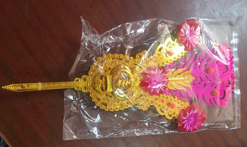 批发金花神花拜神潮汕供佛用品塑料金花招财祈福还愿祭祀神位牌位