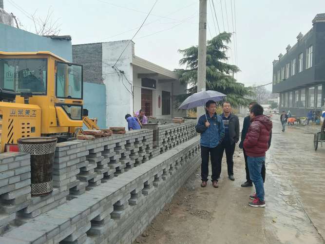 杨家村己建设好的文体广场花墙