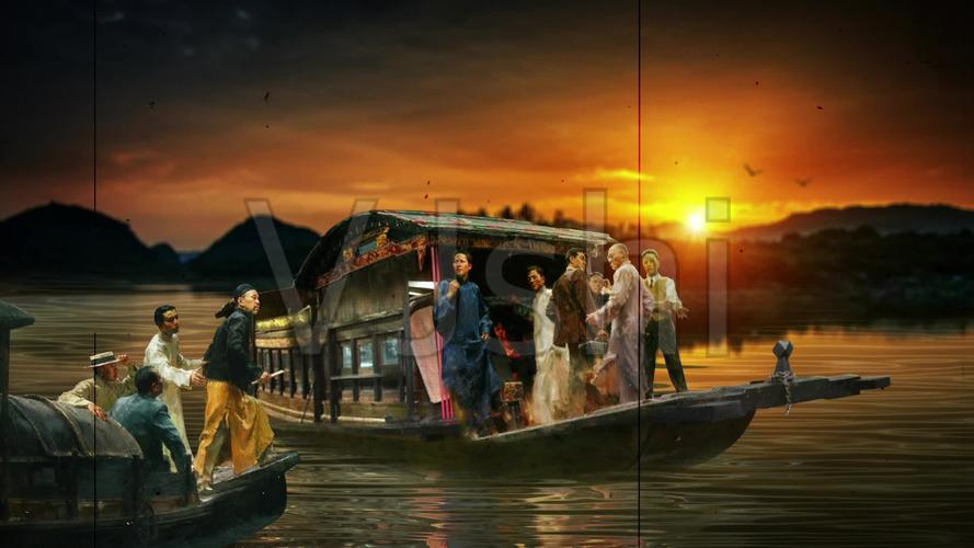 嘉兴南湖红船起航片头