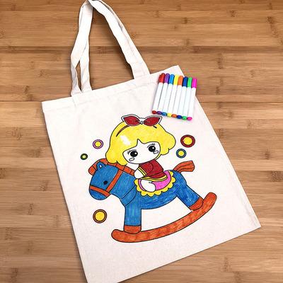 厂家直销 儿童益智手工彩色手绘笔 幼儿园diy购物袋可洗涂鸦笔