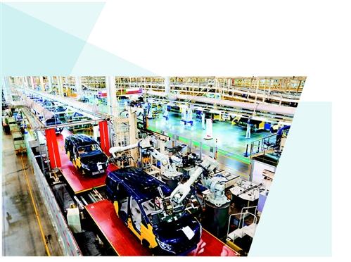 广汽传祺广州智能制造工厂传祺m8生产流水线.(资料图片)
