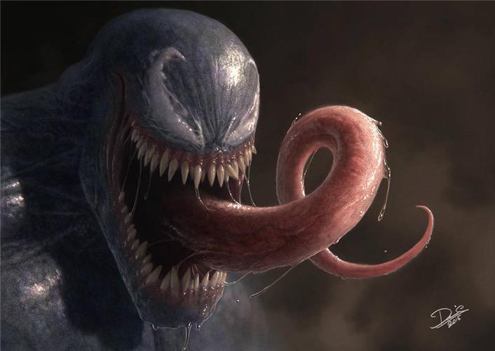 8个状态下的漫威毒液,舌头真灵活,720°旋转