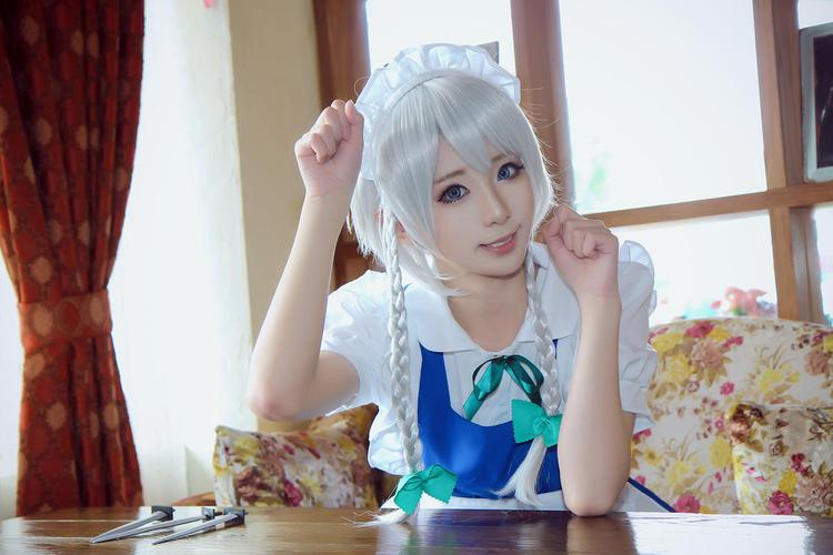 国产美少女saki女仆装cos,五官精致萌萌可爱