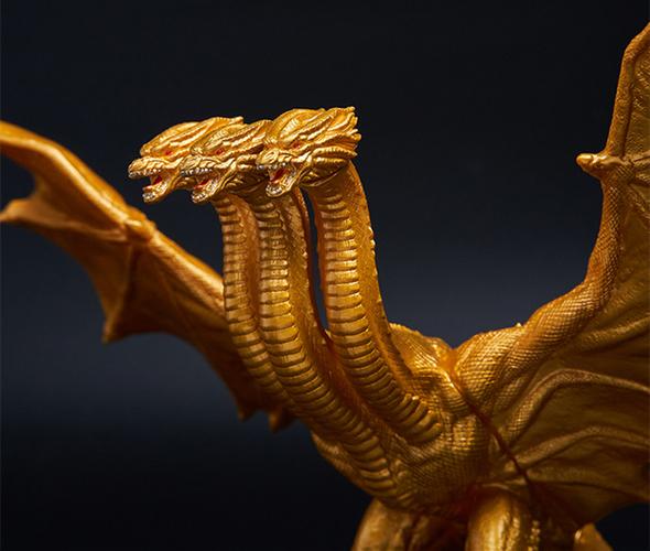 哥斯拉2怪兽电影基多拉机械三头龙关节可动模型摆件玩具 【16cm】金莲