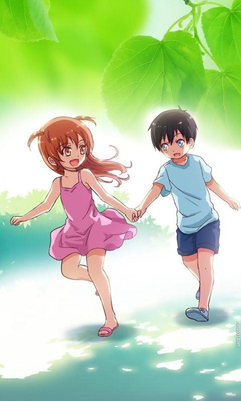 漫画初恋微甜男女主角夏彩夕和莫泽阳高清情侣图片手机壁纸(3)