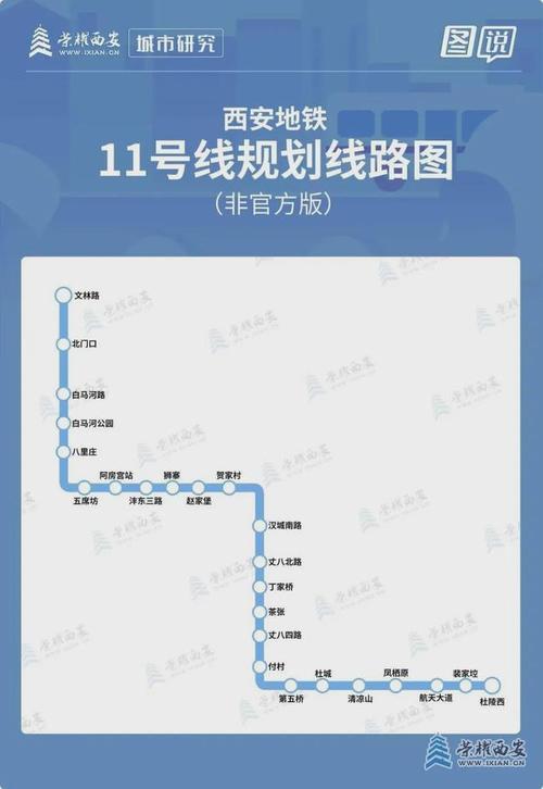 地铁11号线线路图流出,咸阳人民路"不见",西安武警路"