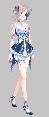 【暖暖环游世界】"蝴蝶梦" 套装 游戏 人设 服装设计